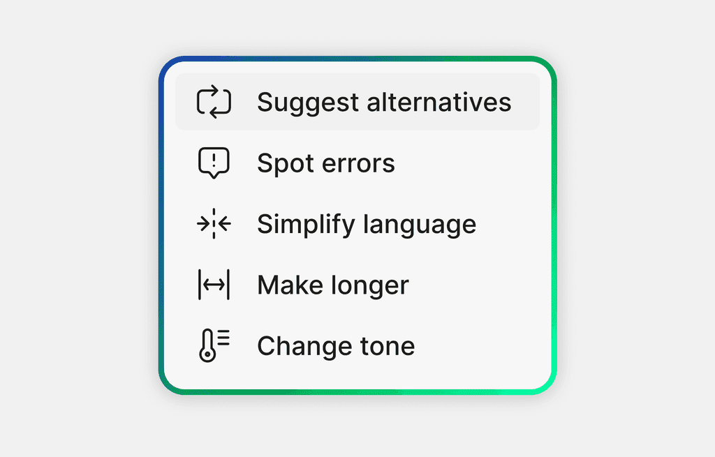 Suggestions intelligentes